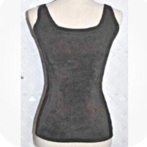 D. Exterior Brown Sleeveless Stretch Fine Wool and Fleece Tank Top Size S NWT